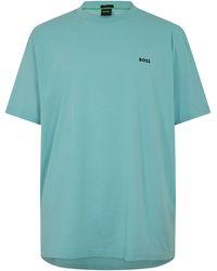 BOSS - T-Shirt With Logo Design Stretch Cotton - Lyst