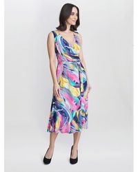 Gina Bacconi - Anastacia Fit And Flare Jersey Dress - Lyst