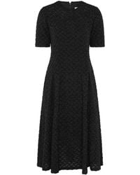 Gina Bacconi - Charly Textured Fit And Flare Midi Dress - Lyst