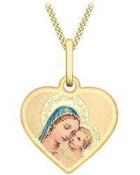 Be You - 9ct Madonna & Child Heart Necklace - Lyst