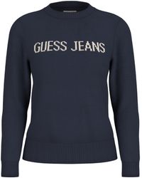 Guess - Intarsia Knitted Crew Neck Jumper - Lyst
