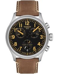 Tissot - Chrono L Leather Analogue Quartz Watch - Lyst