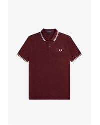 Fred Perry - F Perry Short Sleeve Twin Tipped Polo Shirt - Lyst