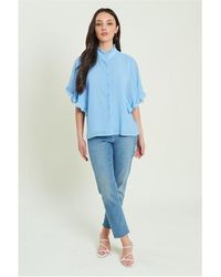 Be You - Frill Button Through Blouse - Lyst