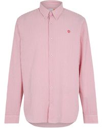 Timberland - Long Sleeve Striped Seersucker Oxford Shirt - Lyst