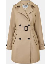 Jack Wills - Double Breasted Cotton Water Resistant Mid-Length Trench Coat - Lyst