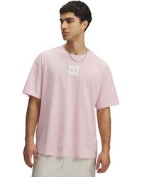 Under Armour - Heavyweight Sm Box Short Oversized Sleeve Prime Quartz - Lyst