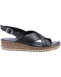 Hush Puppies - Elena Cross Over Wedge Sandal - Lyst