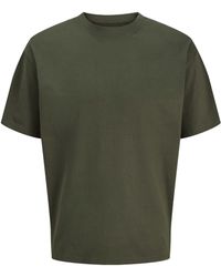 Jack & Jones - Organic Cotton Short-Sleeve Oversized T-Shirt - Lyst