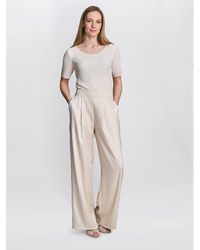 Gina Bacconi - Sabine Satin Jacquard Pull On Trouser - Lyst