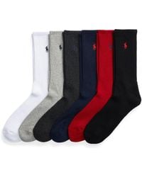 Polo Ralph Lauren - 6 Pack Crew Socks - Lyst