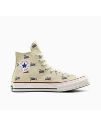 Converse - Adults Chuck 70 Hi Natural Ivory Canvas High-Top Trainers - Lyst