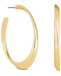 Mood - Recycled Polished Oval Hoop Earrings - Lyst