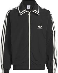 adidas - Three Stripes Patterned Collared Neck Shell Jacket - Lyst