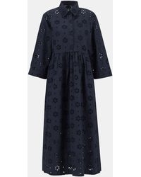 Barbour - Melissa Broderie Anglaise Midi Dress - Lyst