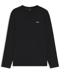 BOSS - Long Sleeve T-Shirt With Iconic Logo Detail - Lyst