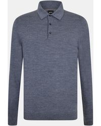 BOSS - Banet E Knitted Long Sleeve Polo Shirt - Lyst