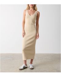 Pretty Lavish - Lara Ribbed Midaxi Dress - Lyst