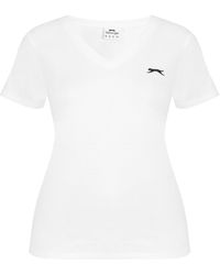Slazenger 1881 - Ladies V Neck Tee Shirt - Lyst