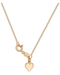 Be You - Sterling Silver Rose Plated Heart Curb Chain - Lyst