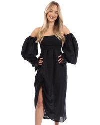 Sleeper - Atlanta Linen Dress With Rose Detail - Lyst