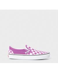 Vans - Adults Classic Color Theory Checked Canvas Slip-On Trainers - Lyst