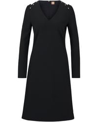 BOSS - Dariva Wrap Dress - Lyst