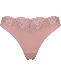 Calvin Klein - Perf Fit Lace T Thong Brief - Lyst