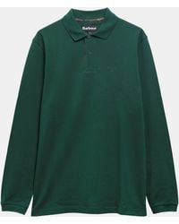 Barbour - Essentials Long Sleeve Polo Shirt - Lyst
