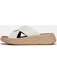 Fitflop - F-Mode Espadrille Flatform Sliders - Lyst
