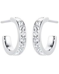 Mason Knight Yager - 925 Sterling Curved Stone Hoop - Lyst