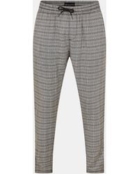 Brave Soul - Check Pants With Drawcord Waist - Lyst