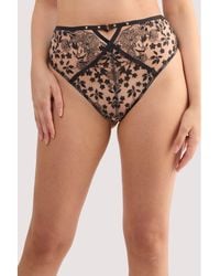 Playful Promises - Cindy Floral Embroidery High Waist Thong - Lyst