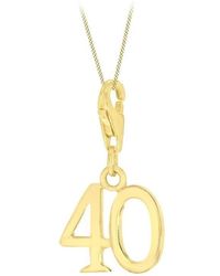 Be You - Sterling Silver Plated '40' Charm Necklace - Lyst