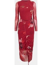 Ted Baker - Mesh Midi Bodycon Dress - Lyst