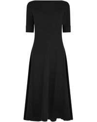 Ralph Lauren - Boat-Neck Jersey Midi Dress - Lyst