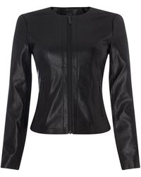 Armani Exchange - Faux Leather Jacket - Lyst