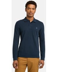 Timberland - Millers River Long-Sleeve Pique Polo For - Lyst