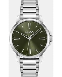 HUGO - Gents #Smooth Stainless Steel Bracelet Watch With Dial - Lyst