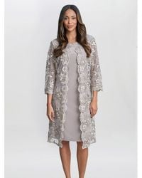 Gina Bacconi - Daryl Embroidered Mock Jacket Dress - Lyst