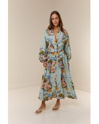 Palm Noosa - Noddy Linen Long-Sleeve Maxi Shirt-Dress - Lyst