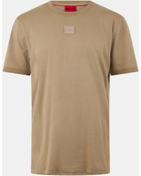 HUGO - Regular Fit Short Sleeve Crew Neck T-Shirt - Lyst