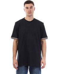 BOSS - Thompson Signature Stripe Cuffs T-Shirt - Lyst