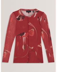 Ted Baker - Fitted Mesh T-Shirt - Lyst