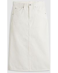 Levi's - High Rise Back Slit Denim Skirt - Lyst