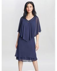 Gina Bacconi - Diana V Neck Embellished Dress - Lyst