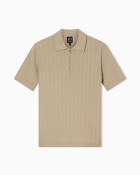ARMANI EXCHANGE - Knitted Polo Shirt - Lyst