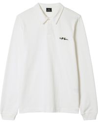 Paul Smith - Embroidered Long-Sleeve Rugby Polo Shirt - Lyst