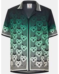 CASABLANCA - Mono Silk Short Sleeve Bowling Shirt - Lyst