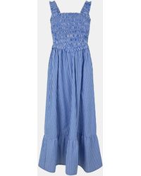 Jack Wills - Shirred Striped Maxi Dress - Lyst
